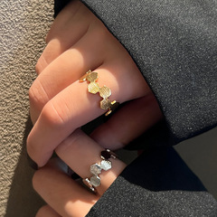 日韓新款東大門時尚氣質幾何型戒指簡約多邊形女式開口可調節指環