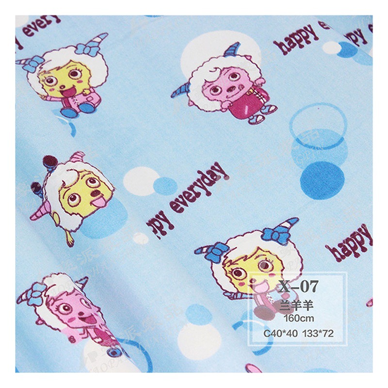 Tela médica de algodón blanqueado resistente al cloro tela de cama de sarga simple patrón de dibujos animados tela médica pediátrica
