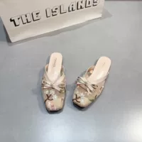 Comfortable mesh slippers with bow, suitable with a skirt