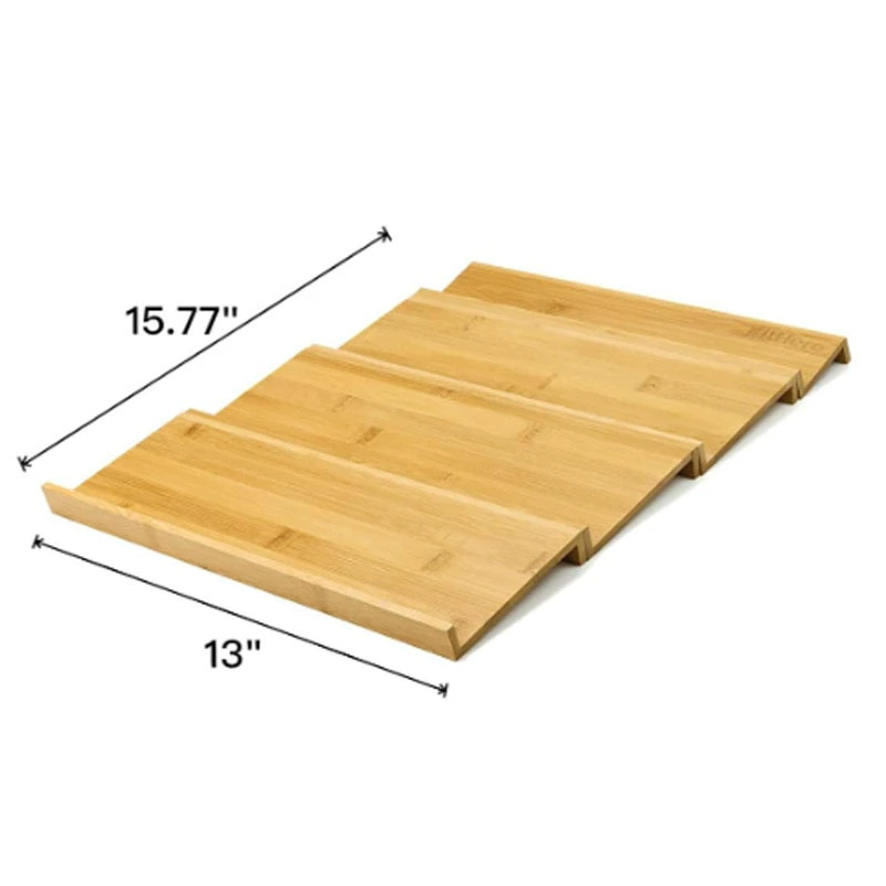 Bamboo adjustable spice rack drawer organizer, 4‑ or 8‑layer kitchen tray