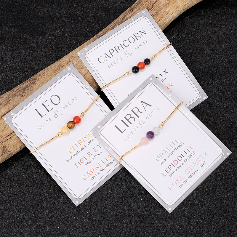10g Weight Bracelets Classification Simple Style Geometric Garnet Wholesale Bracelets