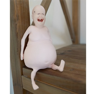 Rene Rene's bald head pinching music funny funny ugly doll enamel doll ornaments interesting silicone hand-made doll
