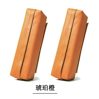 Blanket, Body Warmer Quilt, Car – Seat belt shoulder pad - amber-orange-pair