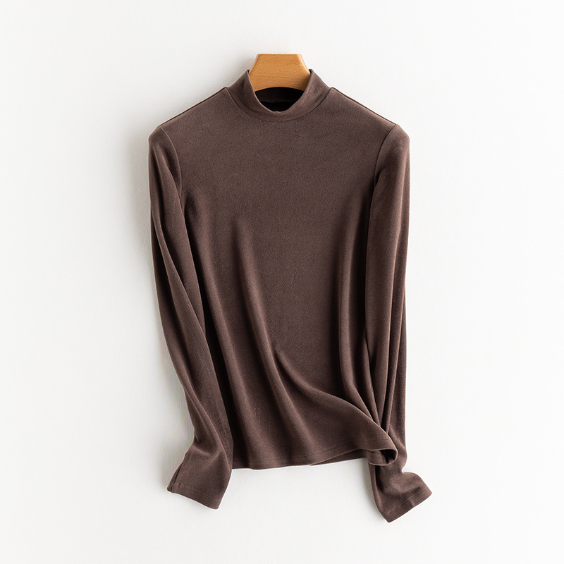 Burnt tea-colored half-high collar (YDS2316)