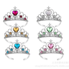 在庫あり 子供用 アナと雪の女王 エルサ プリンセス ハート型 クラウン プラスチック製 電気メッキ 子供用 プリンセス クラウン アクセサリー