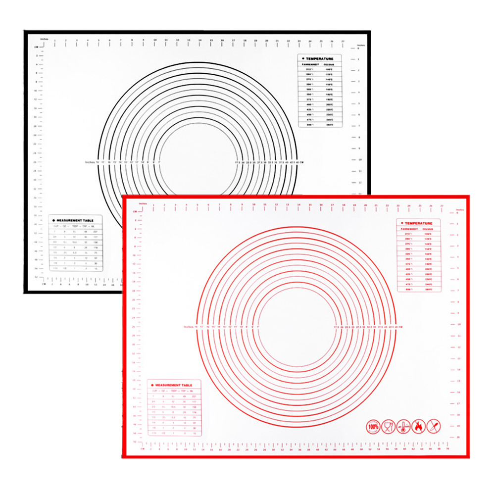 Silicone Kneading Mat, Dough Rolling Mat, Silicone Mat with Scale, High-Temperature Resistant Non-Stick Mat, Household Kneading Mat