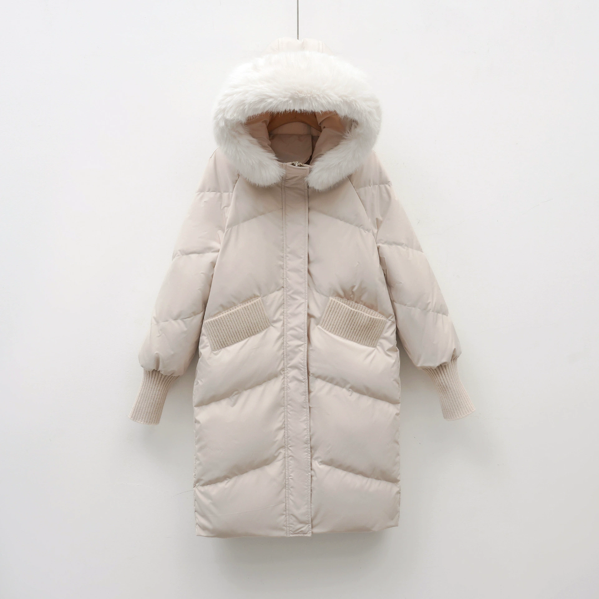 Velvet keep warm down jacket for leisure, duck down, oversize