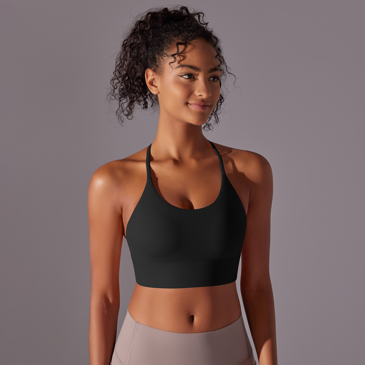 140g Weight Sleeveless Sleeve Length Nylon Fabric Type Short Top Length Halter Crisscross Tank Tops Type Fitness, Yoga, Sports Occasion Halter Neck Neckline Solid Color Pattern Sports Style Sports Solid Color Nylon Halter Neck Active Tops Halter Crisscross Tank 36