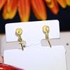 Accessory, universal earrings from pearl, silver 925 sample, simple and elegant design