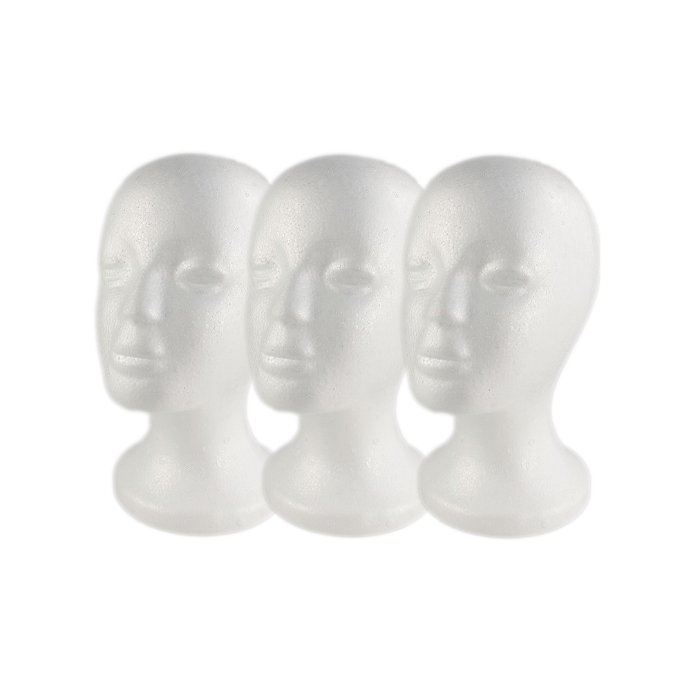 Foam Head Mannequin for Cosplay Wig Display, Hair Styling, and Wig Packing, Dummy Head Model Support Mold for Placing Mannequin Head
