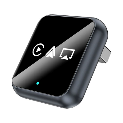Wireless Carplay Module 4-in-1: Simsiz CarPlay və Android Auto - q1ax-gray-white-label-metal-glass-apple-android-mirror-screen-android-auto-4-in-1-carplay-box-only-compatible-with-overseas-systems