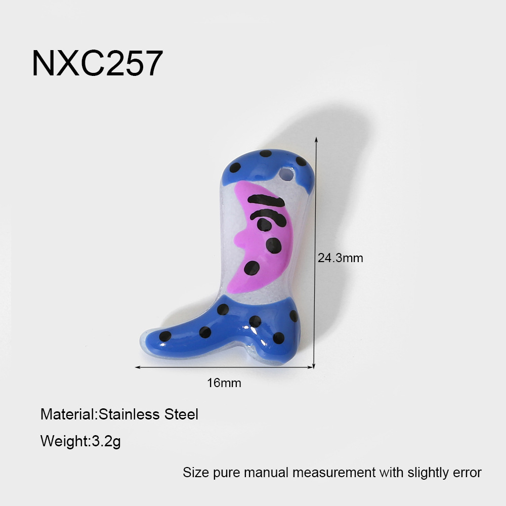 9g Weight Beads Jewelry Making Type 25*25mm Jewelry Making Size 1 Piece Quantity Glass Material Fruit, Heart Shape, Boots Pattern Cute, Sweet Style Irregular Craft 1 Piece 25*25mm Glass Fruit Heart Shape Boots Polished Beads DIY Jewelry Accessories 9