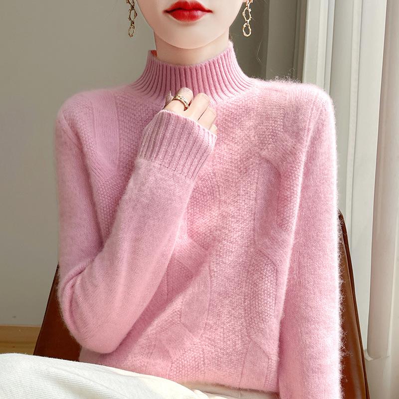 Woolen demi-season knitted sweater