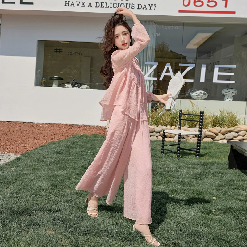 Water Yiyuan 2606 Новый китайский широкий набор брюк женский летний новый солнцезащитный крем с подтяжками