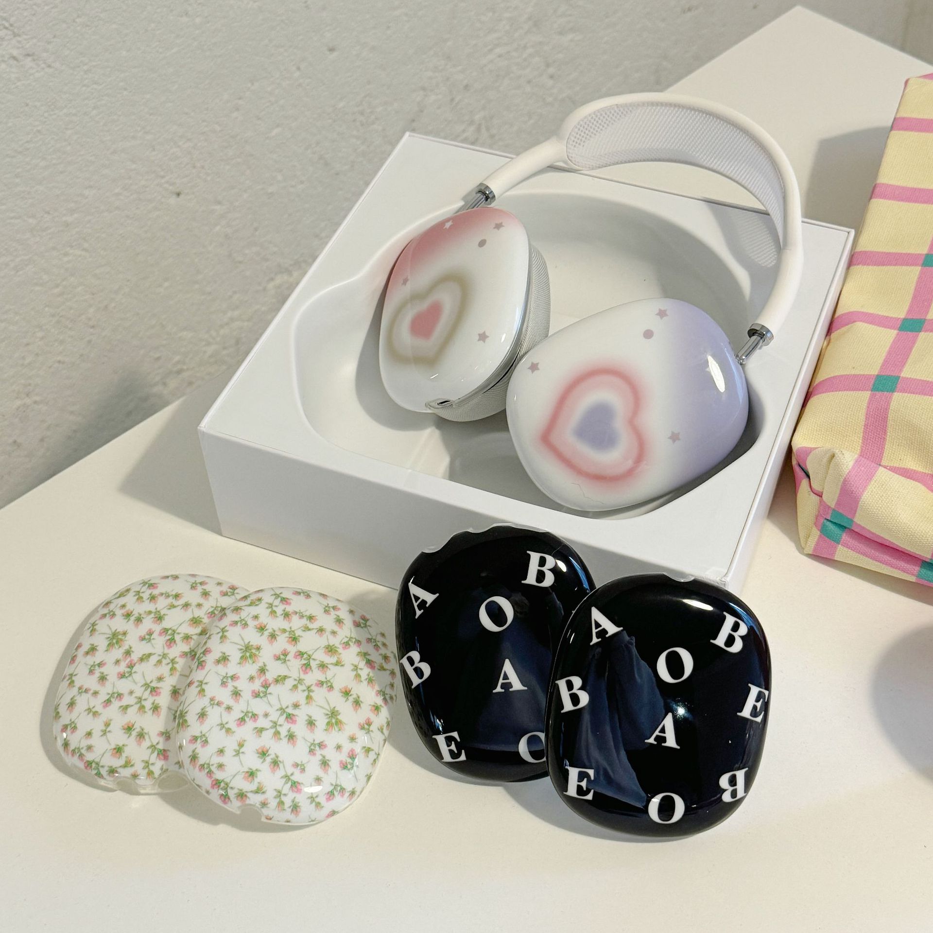 愛心碎花適用airpodsmax耳機保護套蘋果airpods Max頭戴式耳機殼