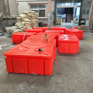 厂家定制漂浮式水上承重塑料浮箱 游船码头游客浮动浮筒码头浮桥