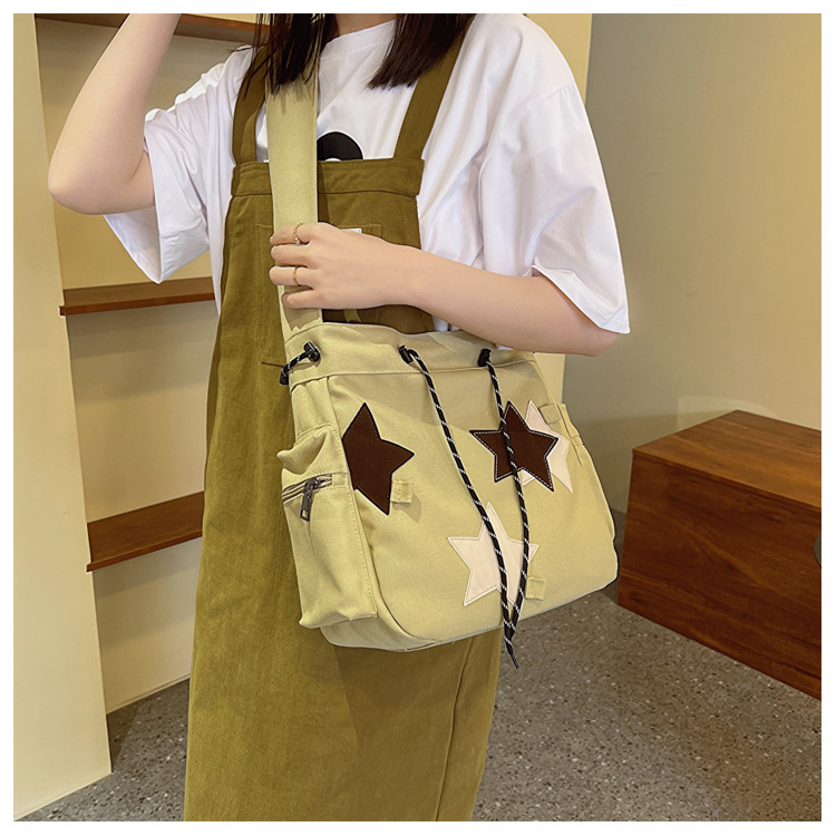 Women's Shoulder Bag Simple Stylish Large Capacity Canvas Crossbody_voghion.com