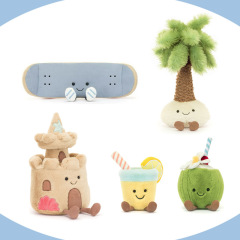 夏の新製品アルバココナッツ人形楽しい漫画ヤシの木ビーチキャッスルぬいぐるみ