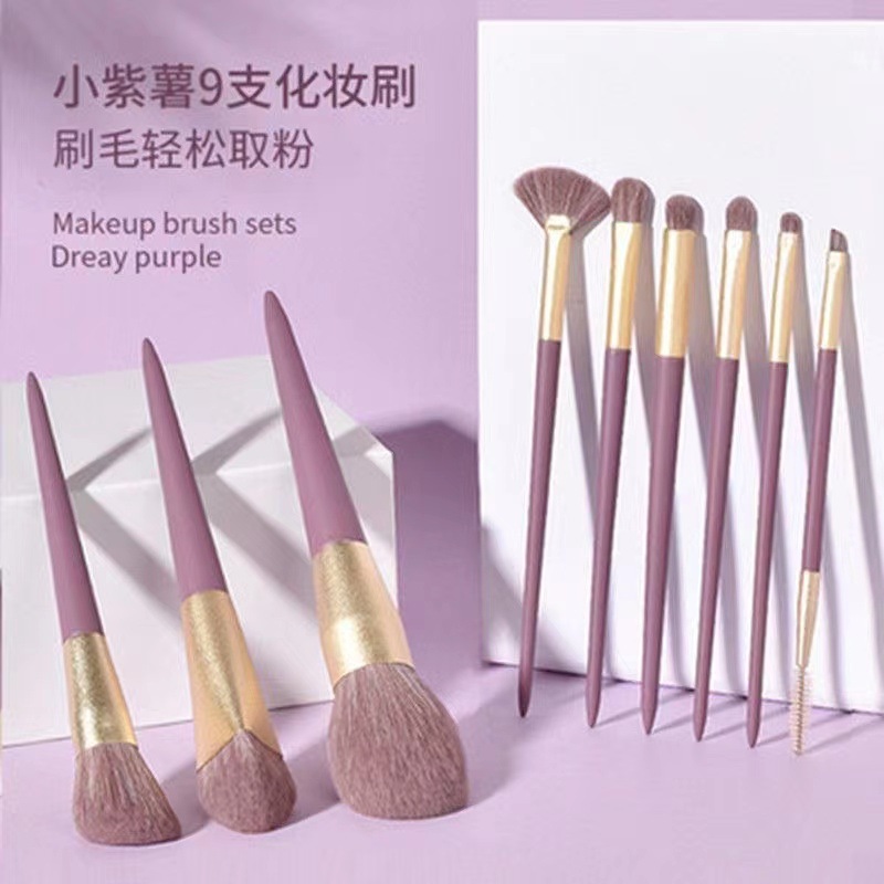 Cangzhou cepillo de maquillaje pequeño traje de patata dulce púrpura pelo suave cepillo de sombra de ojos cepillo suelto pincel corrector herramientas de belleza principiante ventas directas