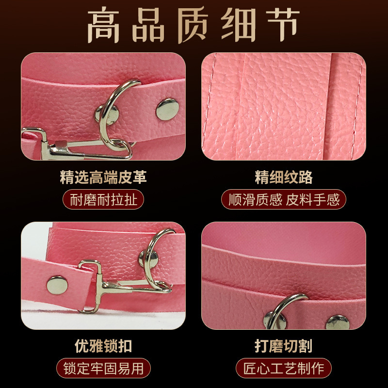 Qingge SM 8-Piece Pink Leather Oral Ball and Mouth Plug Set for Couples — detail image 18