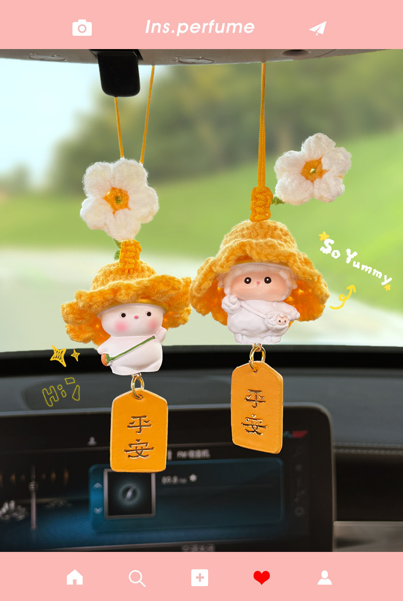 Twelve Zodiac Car Hanging Ornaments, Car Rearview Mirror Decorations, Car Pendants, Interior Hanging Decorations, New Car Gifts