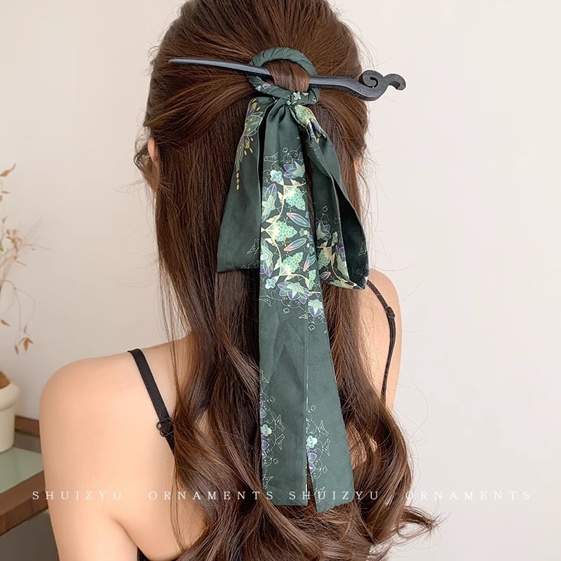Horquilla estilo antiguo sentido de alta gama Horquilla de borla de sándalo chino Hanfu Traje antiguo Tapa para el cabello Suministro al por mayor Mujeres calientes