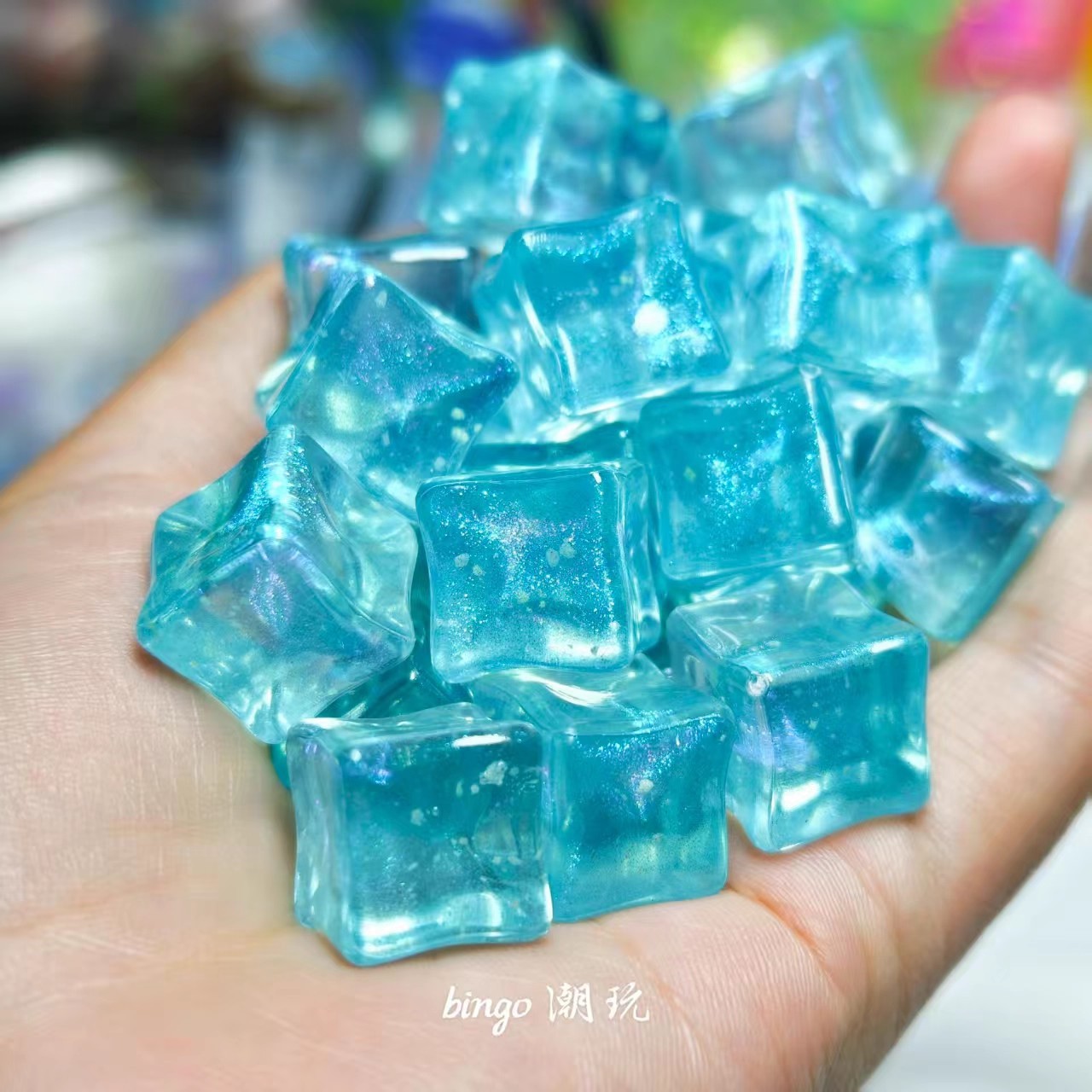 Mermaid Princess Fine Glitter Luminous Glacier Blue 1 piece