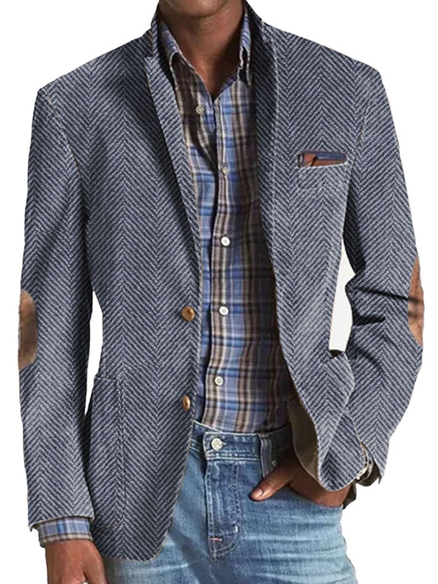 Nuevo comercio exterior transfronterizo primavera y otoño impresión digital reticular hombre traje casual traje casual chaqueta