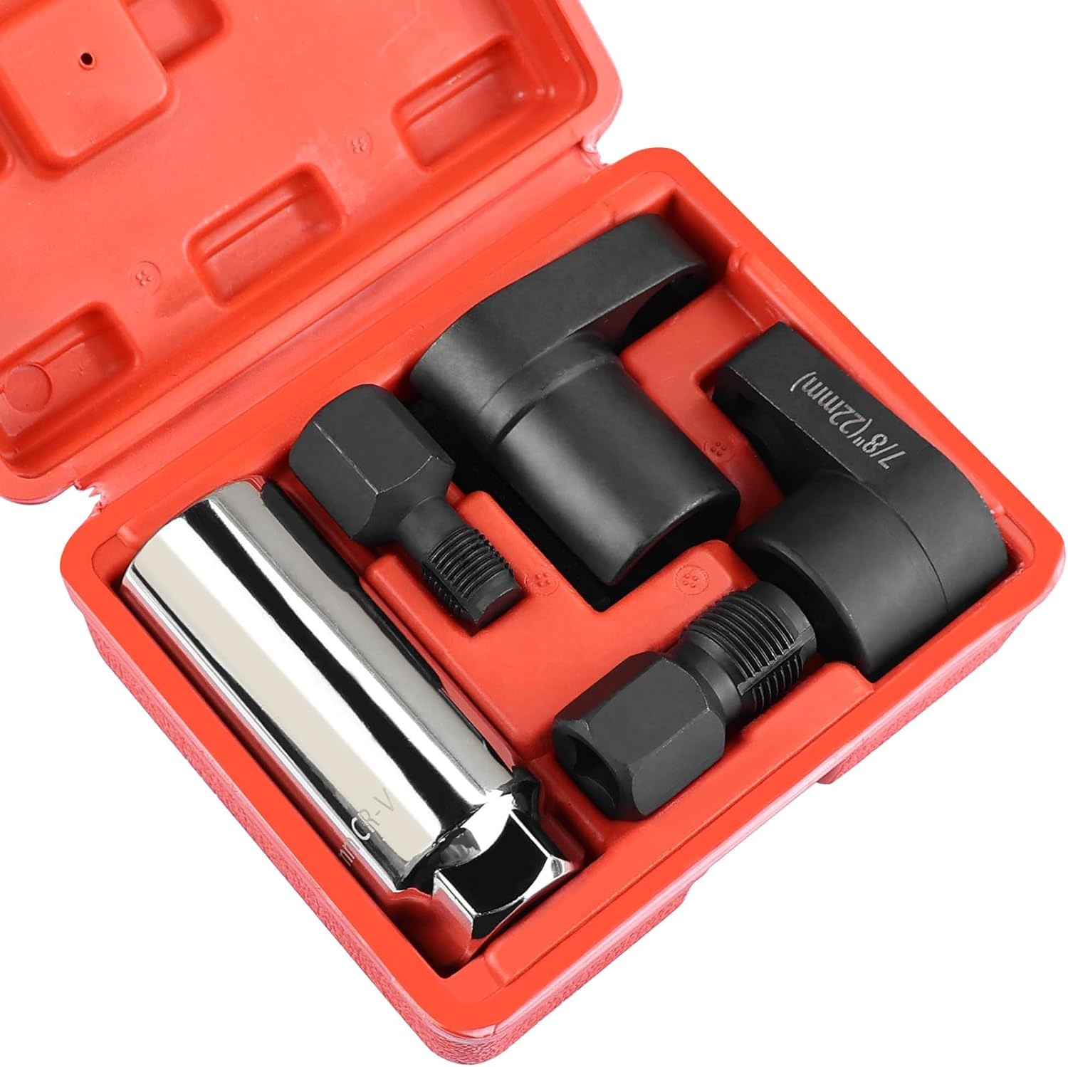 10-Piece Set of Japanese and European Style Oxygen Sensor Wrenches, Oxygen Sensor Socket, Oxygen Sensor Removal Tool, Open-End Socket