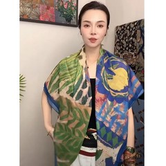 【WSDN正确版本】新疆西藏海边旅游方巾空调披肩女丝巾夏季薄防晒
