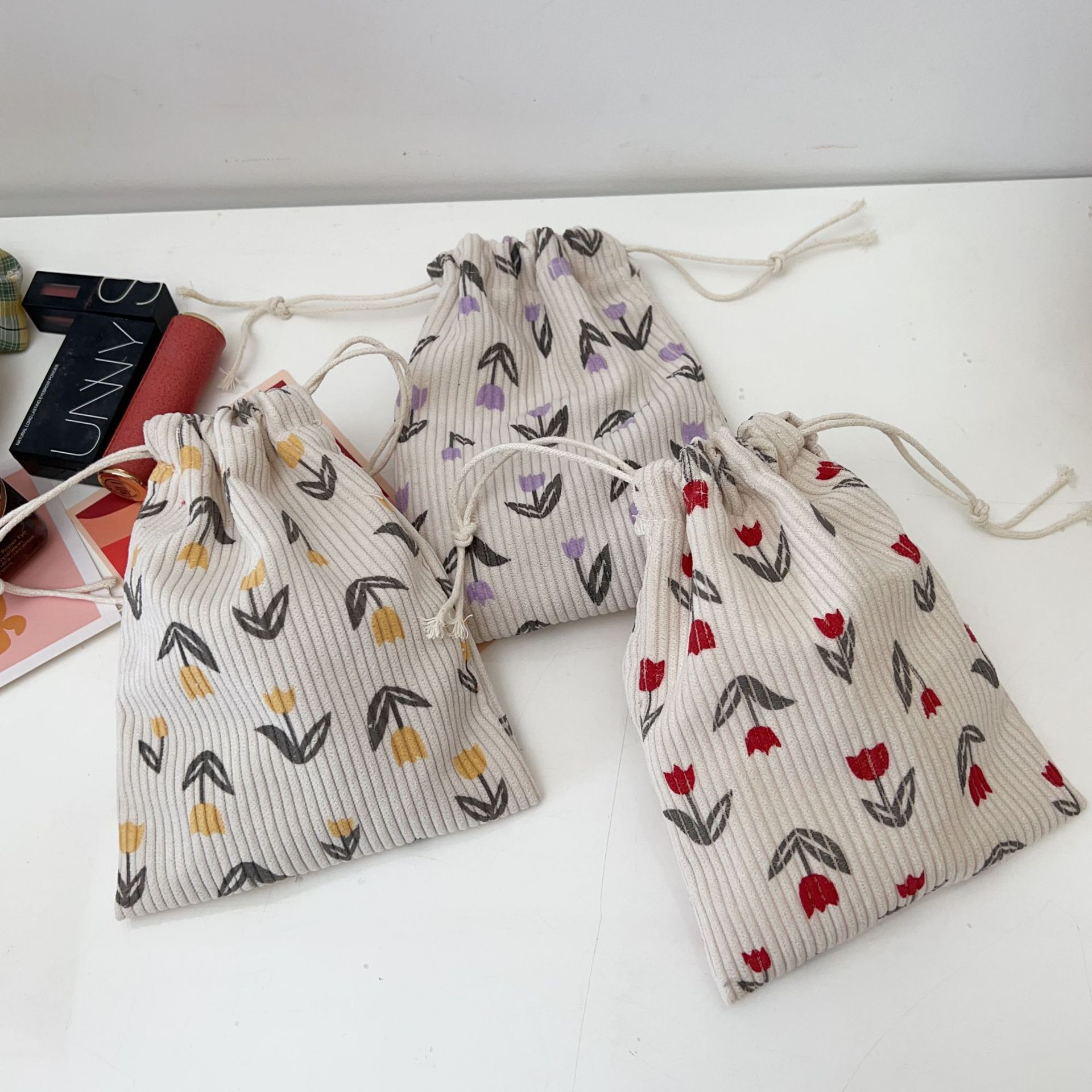 Pana MINI BOLSA cordón lápiz labial cosméticos viaje bolsa de almacenamiento portátil niñas clave moneda monedero bolsa