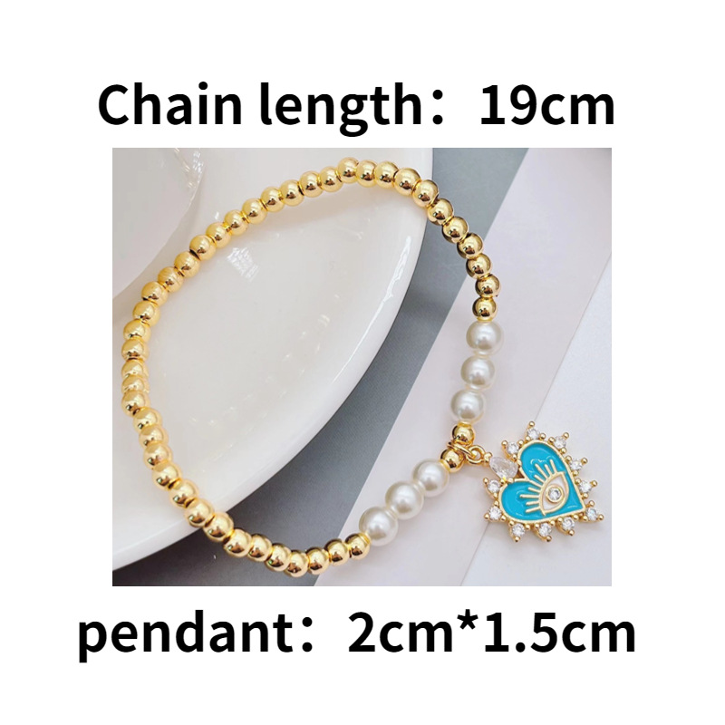 Fashion Eye Copper Beaded Bracelets 1 Piece