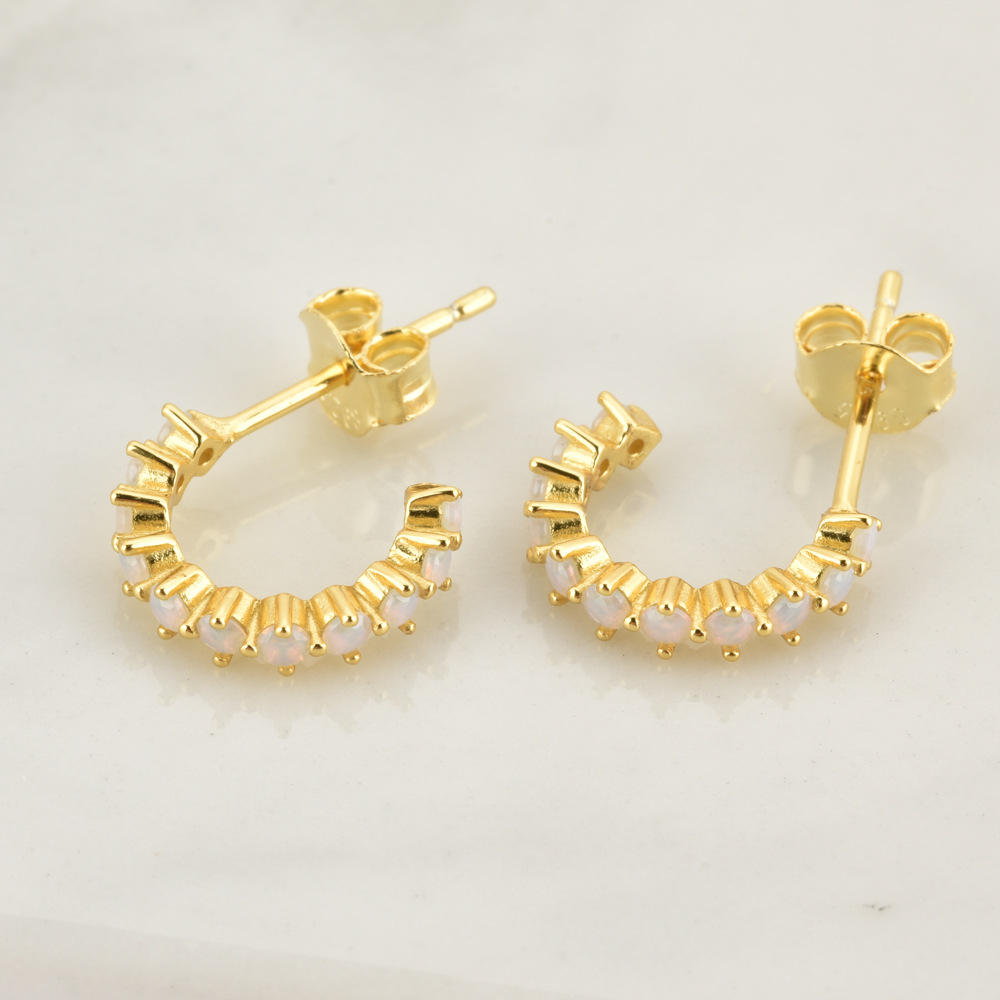 2g Weight 0.05µm-0.08µm Gold Plating Thickness Electroplating Gold Plating Process 925 Sterling Silver Ear Needle Material 18K Real Gold Plated, Platinum Plated Plating Material Zircon Inlay Material Ear Studs Classification 1 Pair Quantity Daily Occasion 925 Sterling Silver Material C Shape Pattern Women's Gender Simple Style, Classic Style Style Plating, Inlay Craft 1 Pair 925 Sterling Silver Zircon C Shape Ear Studs 13