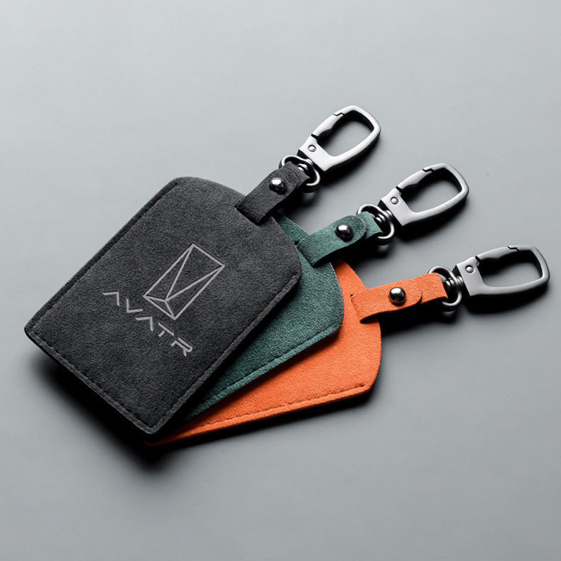 Suitable for A11 Card Key Cover, Car Nfc Card Holder, Suede Keychain Protective Case for Vehicle