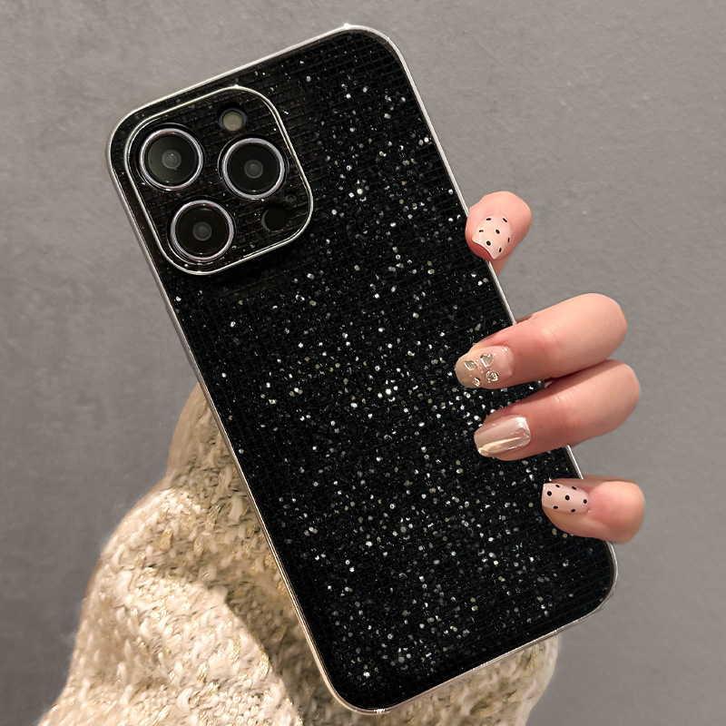 Suitable for Apple 16Pro Mobile Phone Case Iphone14 Small Fragrance Flash Diamond 15 High-End Sense 13 Electroplating Girls 12/11