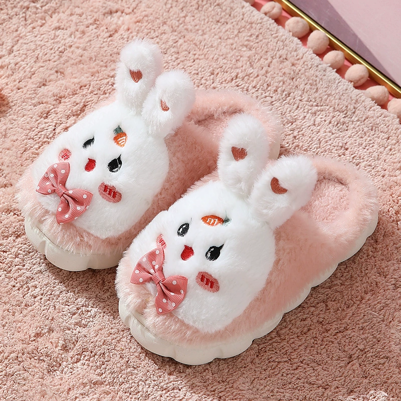 Детские теплые пушистые slippers мультяшные, демисезонная обувь для мальчиков на платформе, для подростков