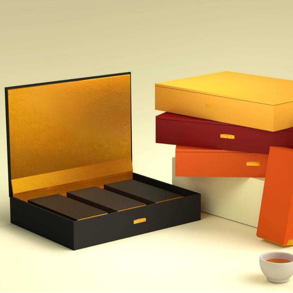 新款大红袍岩茶白牡丹白茶摆泡茶叶包装纯色礼盒空盒3卡盒6泡装