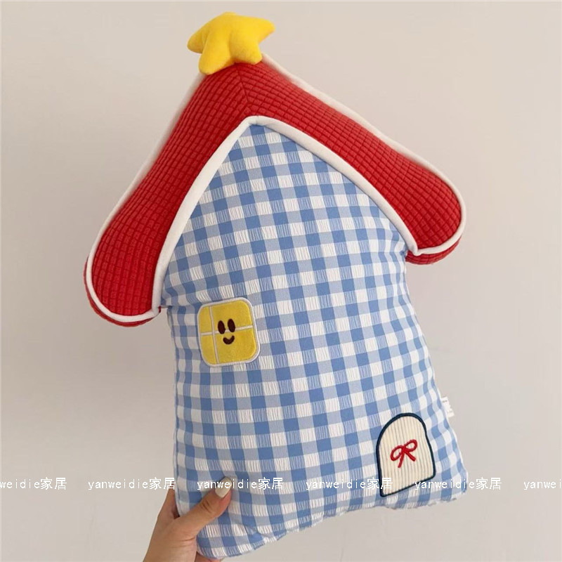 ドーパミンおとぎ話の小屋枕ぬいぐるみクッション枕リビングルームソファ出窓装飾子供部屋のベッドサイド枕|undefined