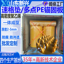 多点锚固PE板V型管道修复聚乙烯速格垫发酵池防腐多点pe锚固板