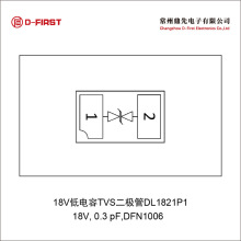 18V�����TVS���O�����  DL1821P1  18V  0.3pF �p��ESD