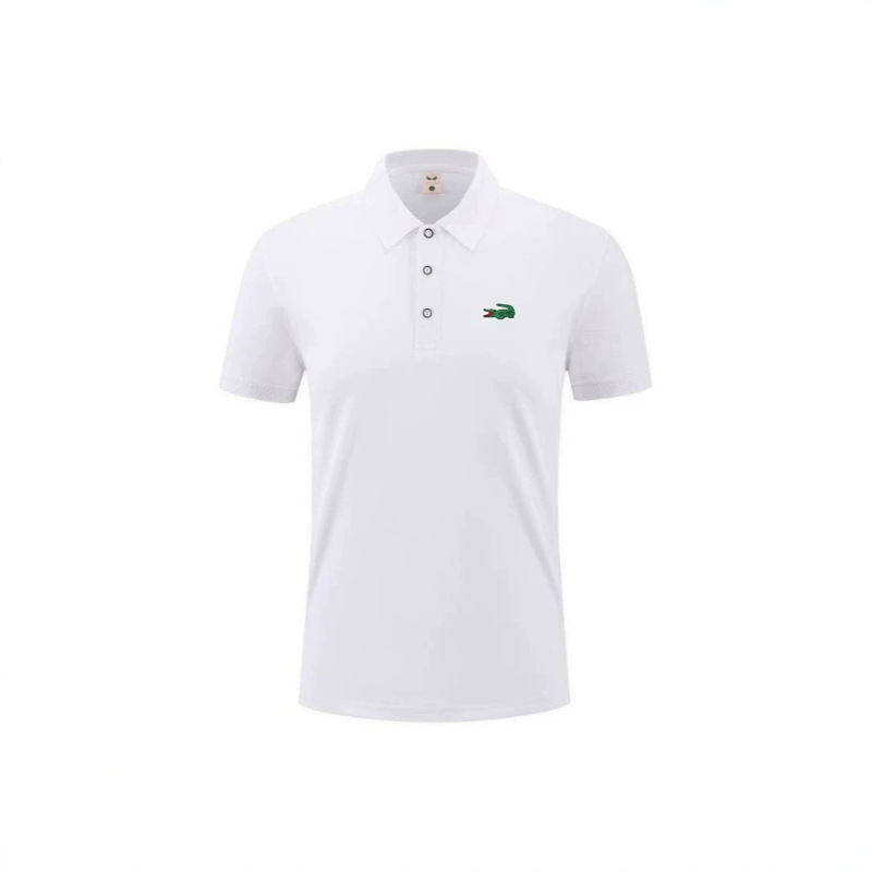 2026 Cross-Border High-End Summer Crocodile Men's Polo Shirt Trendy Embroidered Lapel T-Shirt Casual and Comfortable