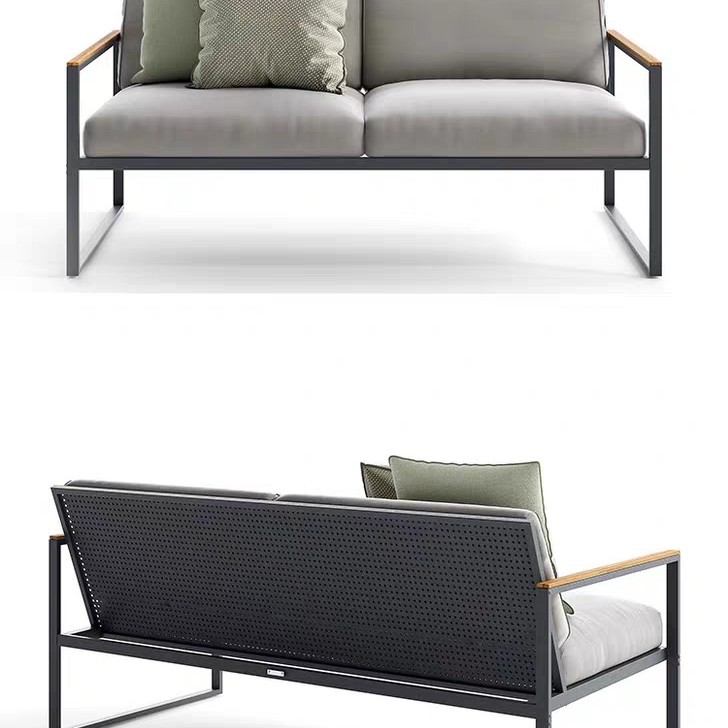 Salón al aire libre sofá de teca sofá patio villa jardín al aire libre impermeable muebles de sala de sol