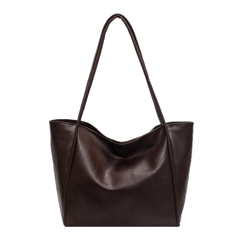 Textured Laptop Shoulder Handbag Large Capacity Versatile Tote Bag_voghion.com