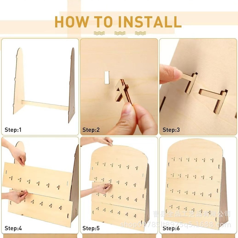 Soporte de donas de madera transfronterizo, plataforma de decoración de pastelería de madera, decoración de fiesta de cumpleaños, soporte de exhibición de donas