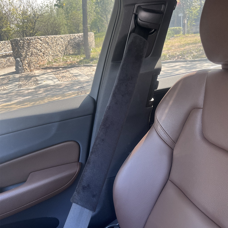 Seat belt shoulder pad, 无 Pair Simple Creative - simple-black-length-50cm