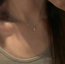 水滴锆石项链女款轻奢小众高级感锁骨链配饰颈链choker