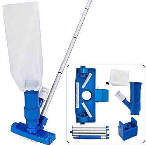 Foreign Trade Swimming Pool Cleaning Set Vacuum Nozzle Sewage Suction Device Convection Nozzle Bottom with Bristles and Five-Section Threaded Rod