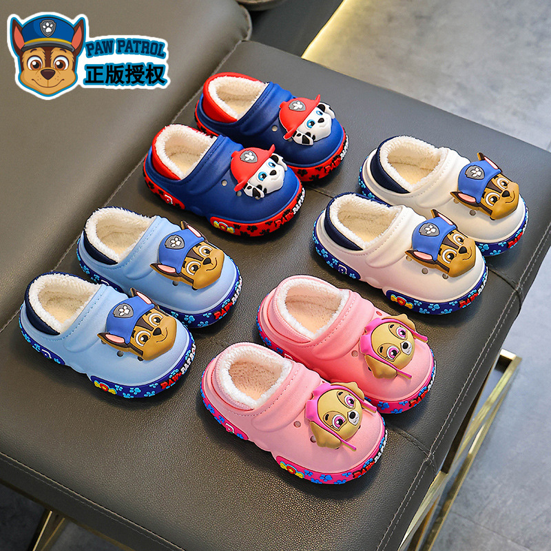 Paquetes de invierno para niños, zapatos de tacones de algodón para niños y niñas, zapatillas de algodón cálidas y impermeables para niños.