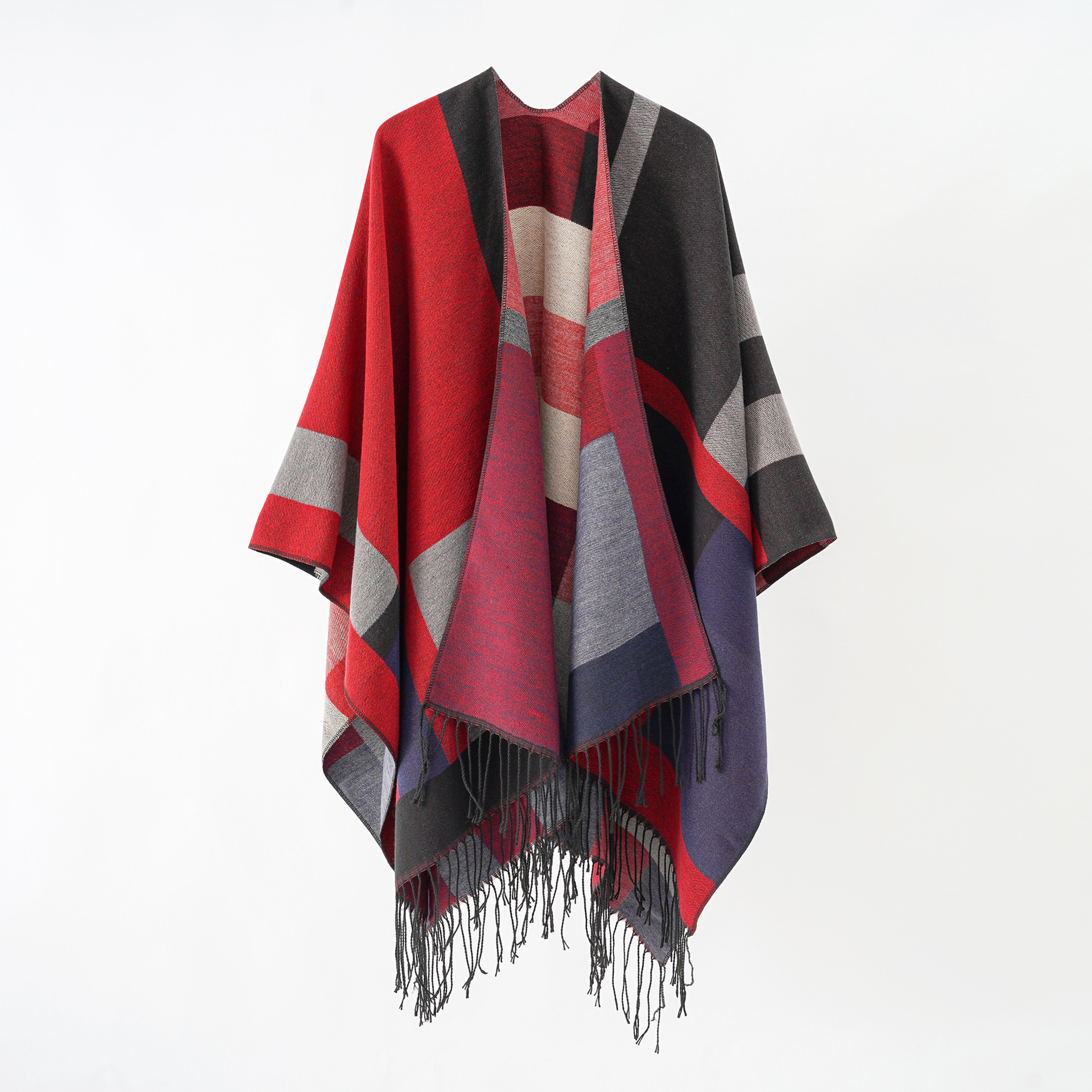 Otoño e Invierno nueva bufanda de las mujeres de moda de cercanías bufanda de Cachemira simple a rayas chal caliente