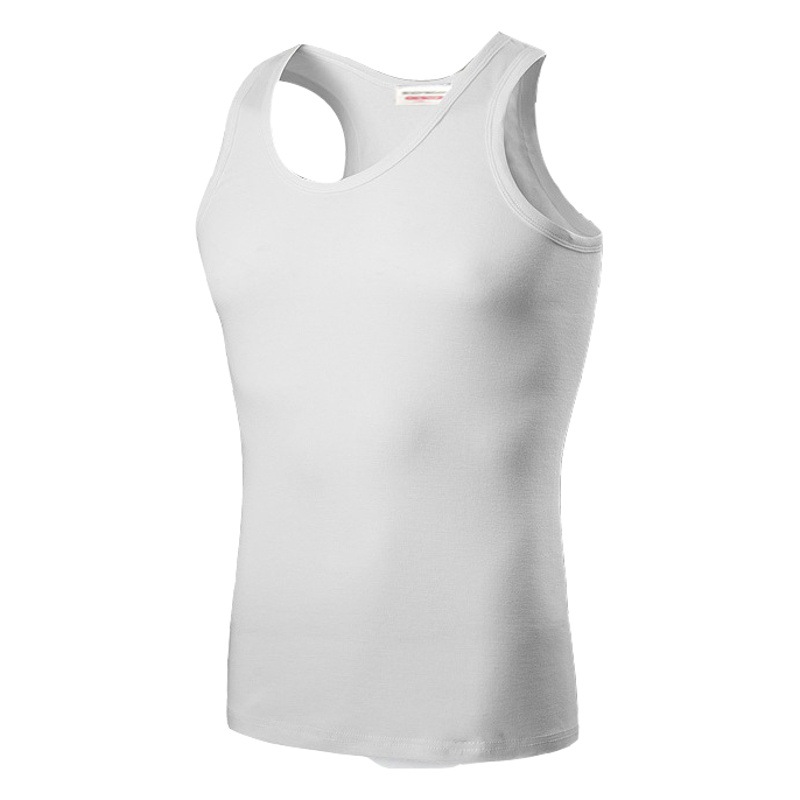 Men's Sports Tank Top with Elastic Ribbed Fabric for Summer, Korean Style Fitness Undershirt, Wholesale from Manufacturer
